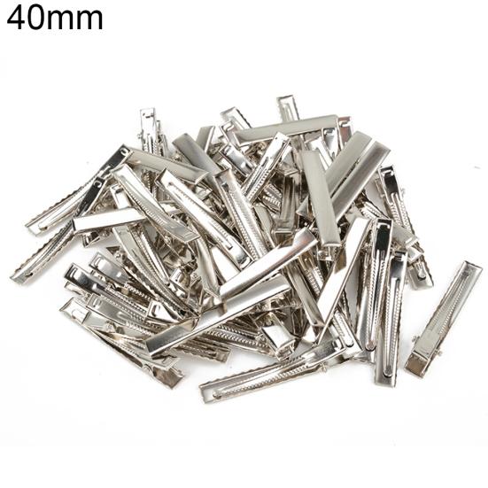 50 Pcs Metal Single Prong Alligator Women Hair Clips Barrette DIY 32mm-75mm