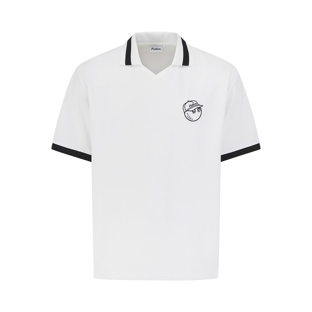 MALBON GOLF Seersucker Collar Piste Off White (Man)