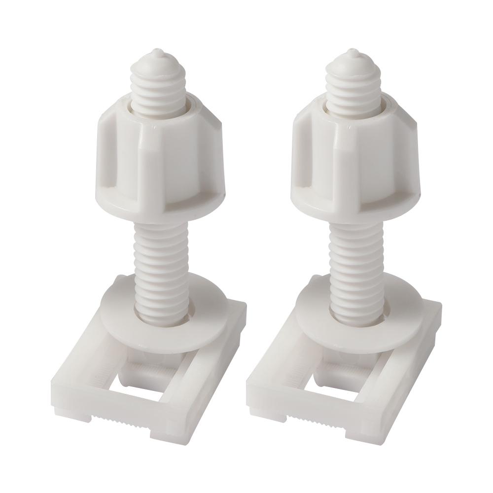 

2 шт. пластиковый болт для крепления сиденья унитаза + крепежные винты + гайки и шайбы комплект для домашних принадлежностей для ванной комнаты 6,3*4*2,5 см