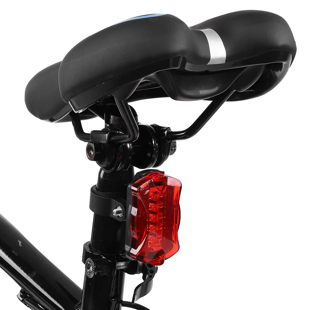 Waterproof 5 LEDs Bike   Front Headlight   Rear   Light Set Accessory(Black)