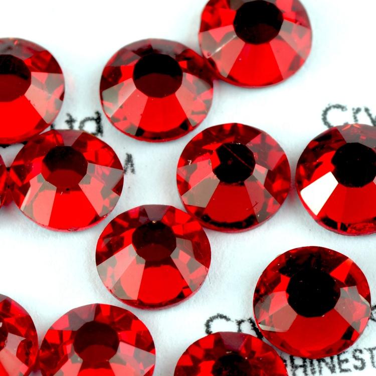 German Glue 12 Facets SS6 SS10 Candy apple Crystal Strass Light Siam Hot Fix Rhinestones for Bow Ties Har Clips Etc