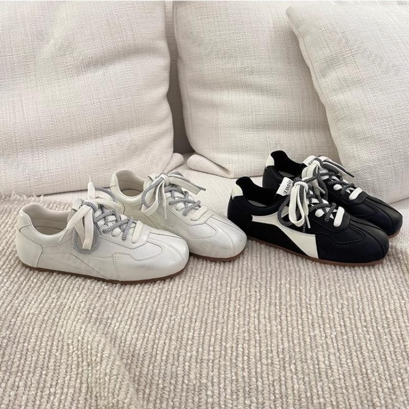 Women's Casual Shoes 2025 Spring Autumn New Cross Tied Outdoor Non Slip Sneakers Lightweight Comfortable Luxury Flats