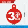 Discount Promotion Tag for Clothing & Accessories Display Stand