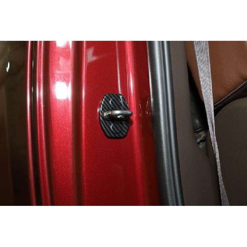 Carbon Fiber Door Lock Cover Buckle Trim For Chevy Silverado/GMC Sierra 2014+