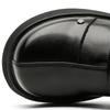 Original Design Hohe Qualität Britischer Punk Stil Schwarze Leder Slipper Für Herren Hombre Täglich Kleiden Höhenerhöhende Schuhe
