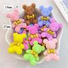 8Pcs New Valentine's Day Rose Petal Bow Tie Bear Flat Back Cartoon Scrapbook Figurine DIY Bow Decor Accessories Crafts