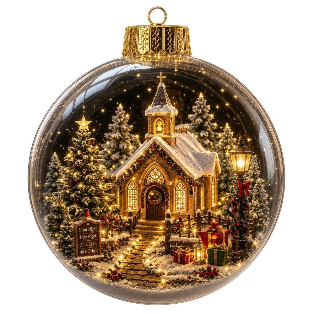with Light Christmas Ball Ornament Acrylic Material Holiday Tree Pendant  Holiday Decoration