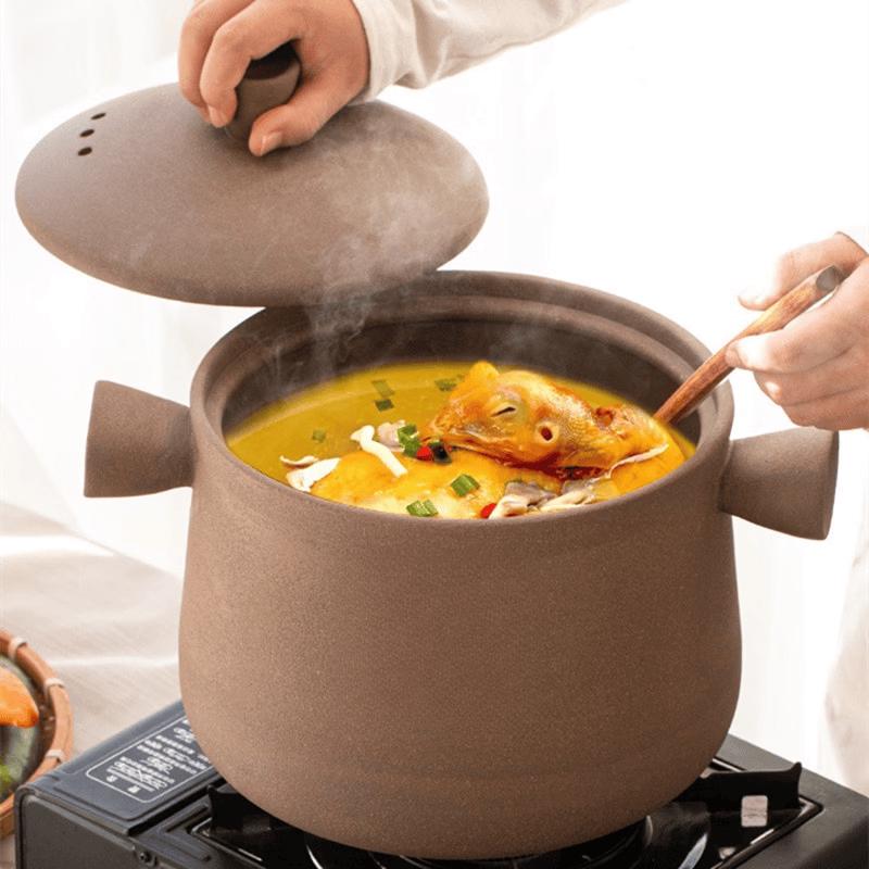 Wutuo Traditional Glaze-Free Clay Soup Pot