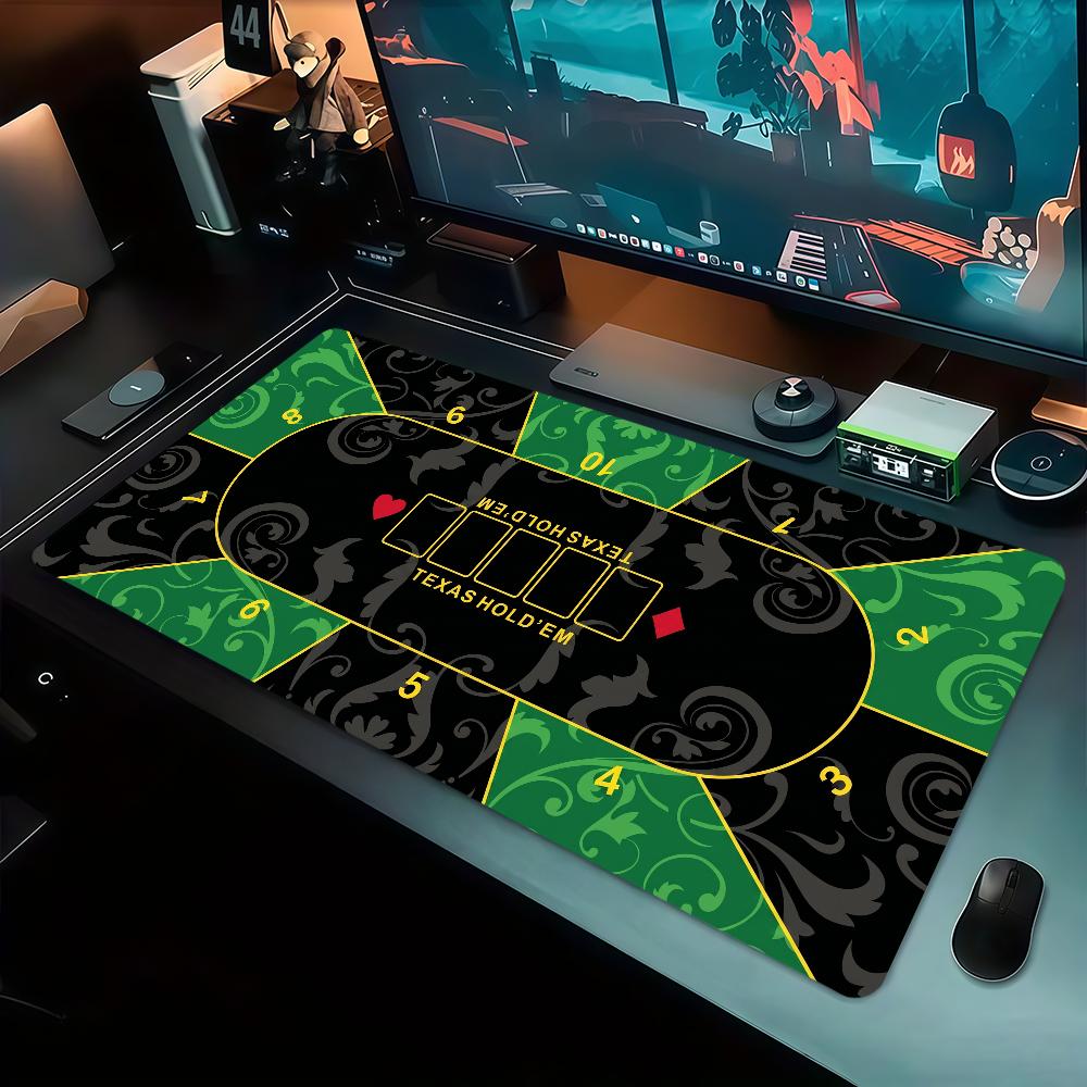 Cool Texas Hold Em Table Poker Mouse Pad Nonslip Thickened MousePad Large Writing Lockedge Office Student Gaming Cushion