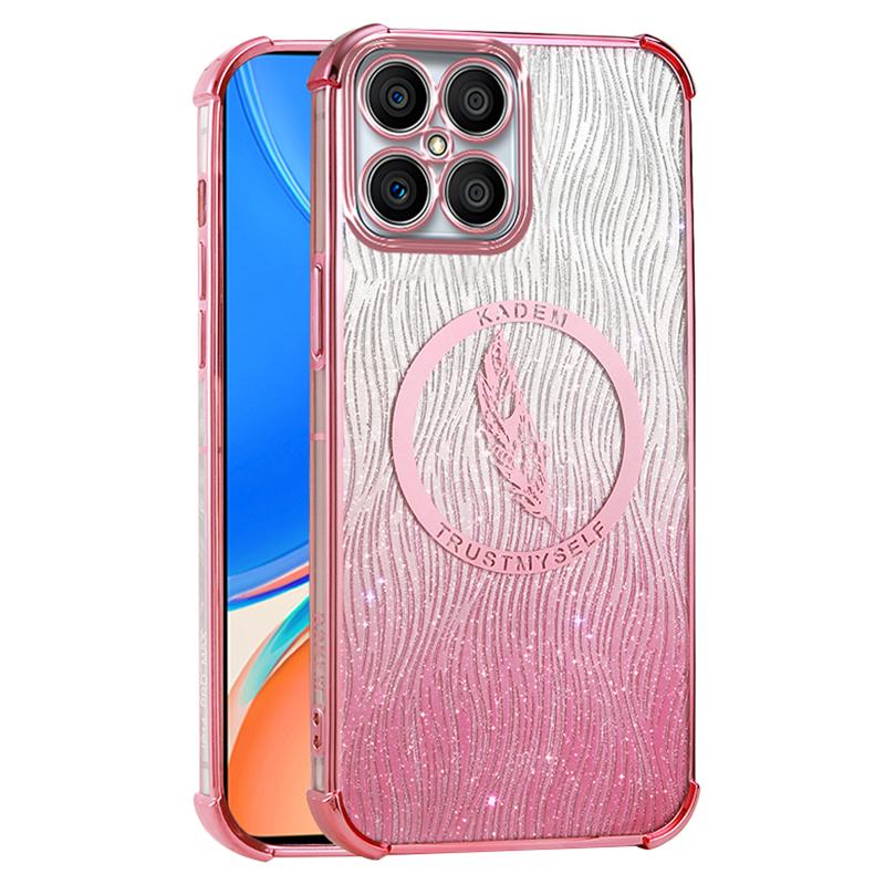 

KADEM For Honor X8 4G TPU Case Electroplating Glittery Phone Cover B