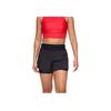 HOKA ONE ONE Solid Color Comfortable Breathable Mid Waist Trail Running Shorts Women Shorts Black 1141741-BLK