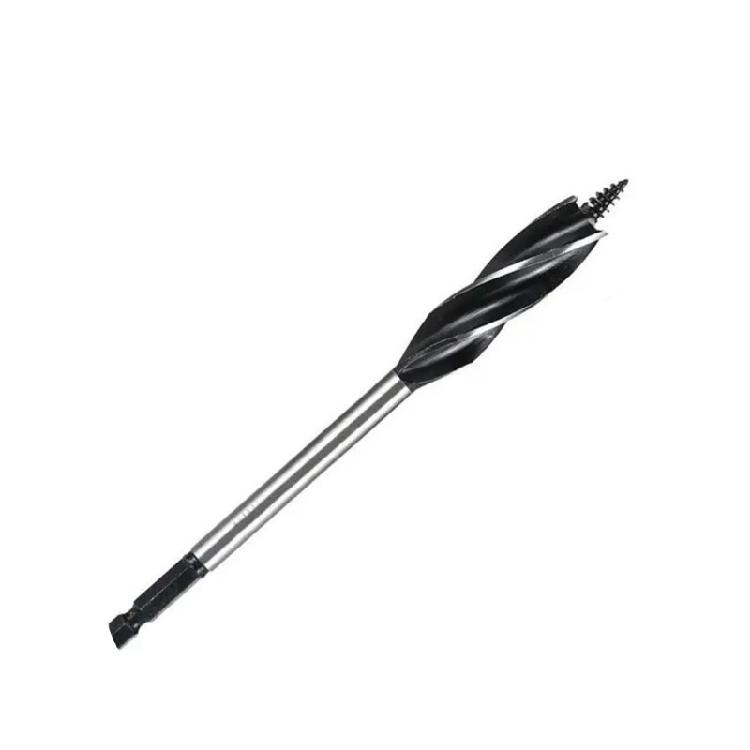 Long Lasting Alloy Steel Four Flute Four Edge Hole Saw Hex Shank Drill Bit Versatile Drilling Wood Plastic Applications