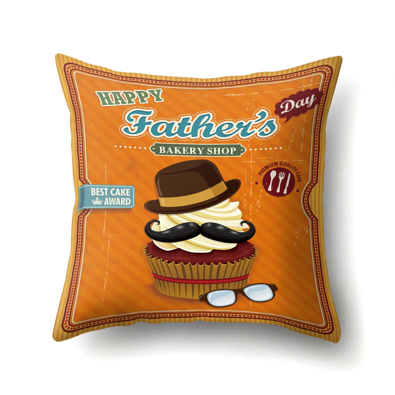 

Digital Printing Creative Father s Day Polyester Pillow Cover 45*45cm