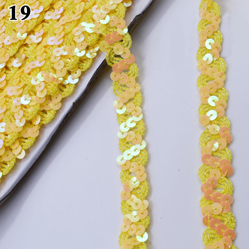 11 Meter Sequin Lace Trim Fabric Glitter Ribbon For Stage Performance Garments Hat Sewing Decor DIY Handmade Craft Accessories
