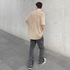 Pánské retro high-streetové rozšířené džíny s barevným blokováním a distressed úpravou