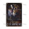 Artisian Ride Horse Metal Poster Cowgirl Cowboy Tin Plate Horse Racing Decorative Sign Wall Decor Garage Bar Pub Club Hotel Cafe