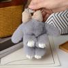 Plush Bunny Keychain Furry Faux Fur Rabbit Pendant Key Chain Soft Animal Keyring Accessory for Women Purse Backpack Decor