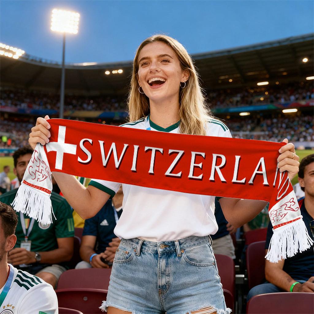 Morocco Soccer Fan Scarf World Cup Football Supporter Scarf Club Team Football Fan Merchandise Accessories for Outdoor Events and Matches