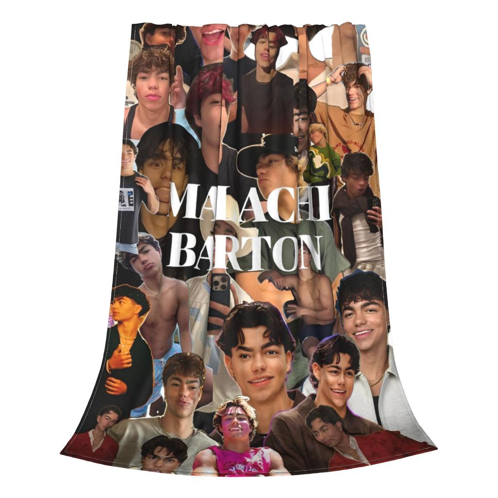 Malachi Barton Merch Blanket Lightweight Warm Throw Blankets for Living Room 50x60 Inches Multiple Sizes Bedspread