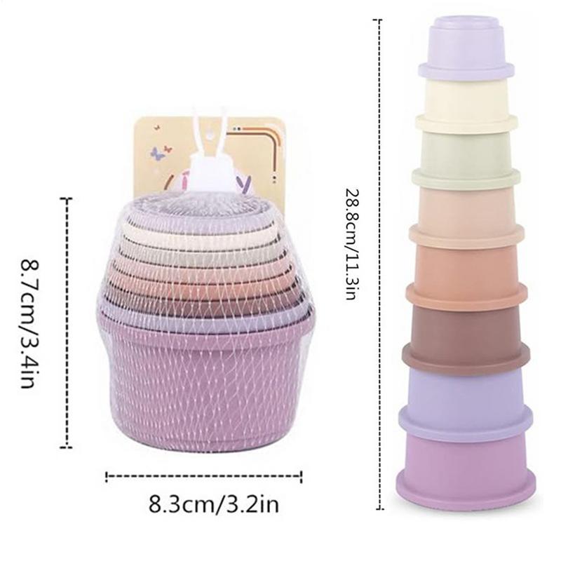 Stacking Cups Toy For Rabbits Multi-Colored Reusable Small Animals Puzzle Toys For Hiding Food Playing Bunny Accessories Pet