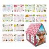 DIY Desk Calendar 2026 Diamond Art Calendar Crafting Kit Cute House Tabletop Calendar Monthly Planner Decoration for Home Office Bedroom