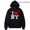 Ich liebe New York Bedruckte Hoodies Herren- und Damenmode Lässiger Kapuzenpullover Street Hip Hop Kleidung