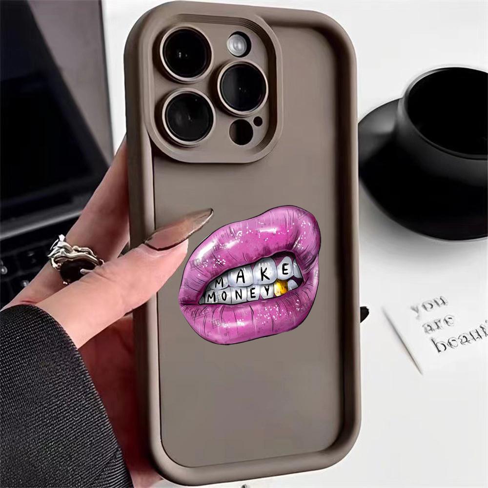 LZ20 Lips Kiss Design Silicone Phone Case for Infinix Smart 9 Hot 40i Tecno Camon 20 Pro Moto G22 G30 OnePlus Google Pixel 9 Shockproof Back Cover