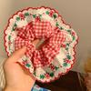 Elastici per Capelli Ricamati per Donna Fasce per Capelli e Braccialetti in Pizzo Dolci Accessori per Capelli Scrunchies Grandi