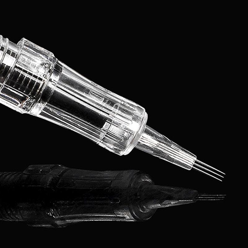 Disposable Tattoo Needle Holder with Integrated Single U-Shaped Screw-On Needle for Microblading, Eyebrow, Eyeliner, and Lip Tattooing
