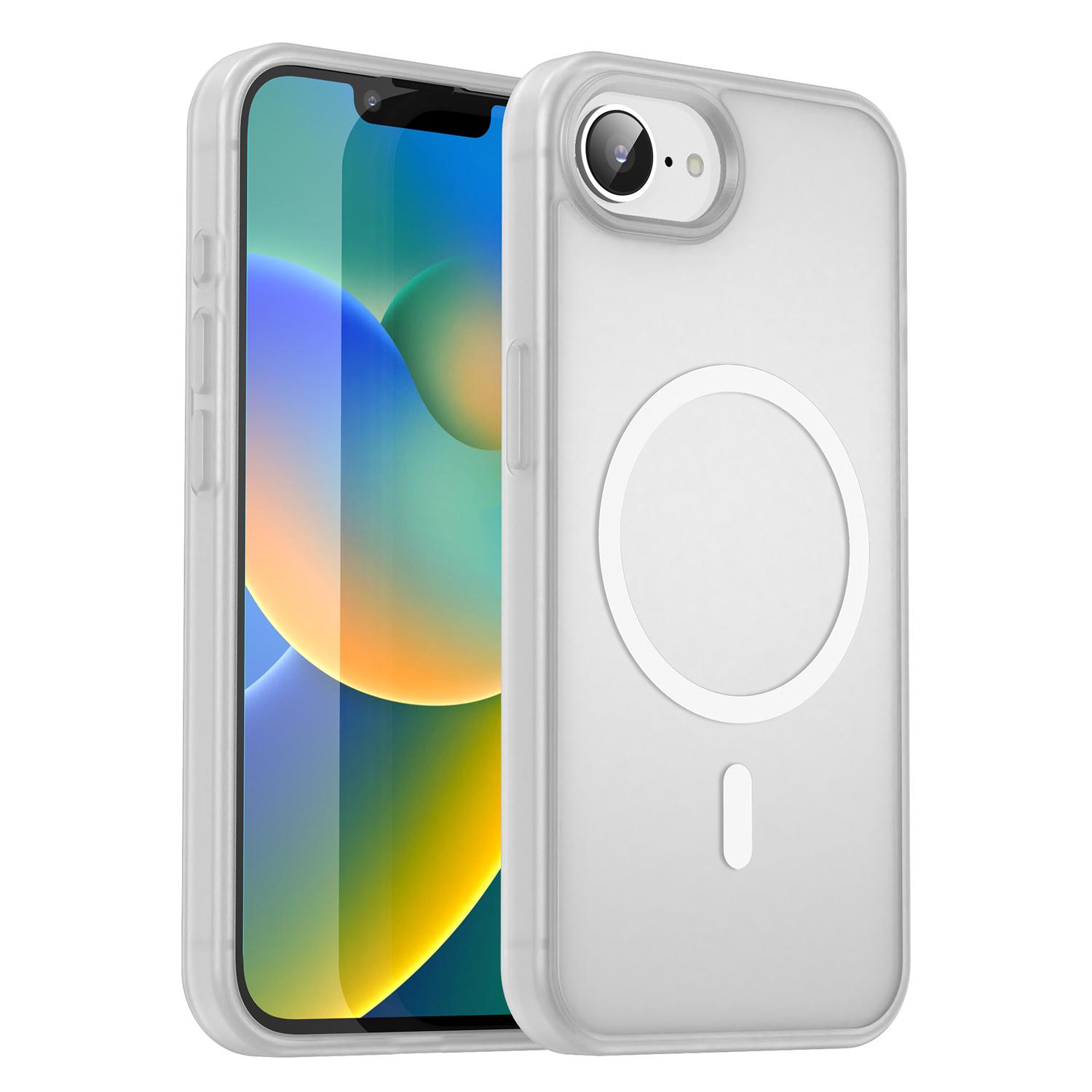 

iPhone 16E/SE4 Magsafe Phone Case,Translucent Matte Shockproof Magnetic Phone Cover for iPhone 16E/SE4 білий