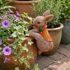 Adorable Climbing Bunny Figurine Cute Hanging Plant Holder  Garden Sculpture Decorations
