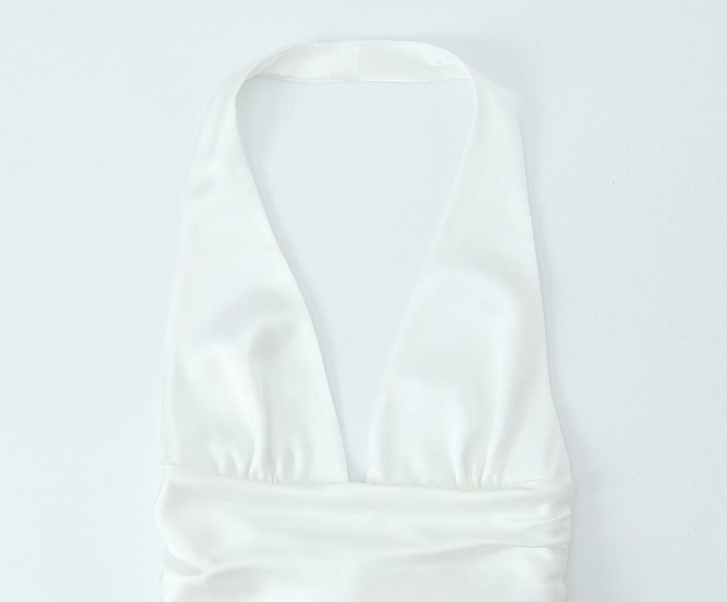Spring Women's European & American Style Silk Satin Slip Dress