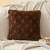 Plüsch-Kissenbezug Flauschiger Überwurf-Kissenbezug Quadratischer Kissenbezug mit verdecktem Reißverschluss für Wohnzimmer Schlafzimmer Heimbüro Dekoration