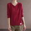 Streetwear Women Long Sleeve Top Solid Color Neck Tshirt Bottoming