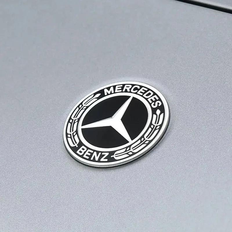 57mm Car Hood Emblem Badge Bonnet Emblem Stickers For Mercedes Benz Brabus AMG W124 W140 W163 W202 W203 W204 W210 W211 W205