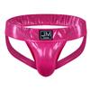 Jockstraps JOCKMAIL Fashion Low Waist Sexy Men's Underwear Gradient Colored Faux Leather Material Fabric Underpants
