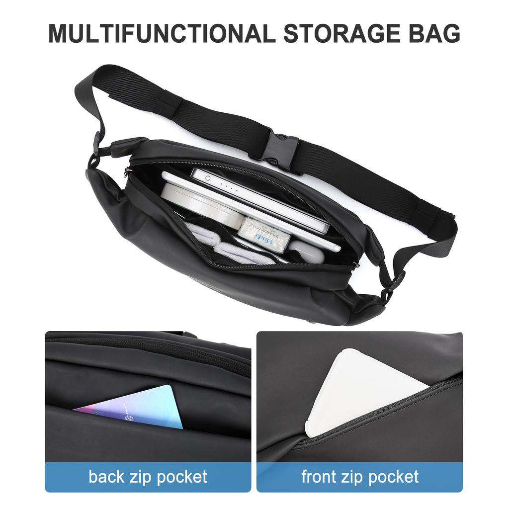 Taška přes rameno pro muže Ramenní batoh Malý Crossbody Hrudní batoh Cestování Turistika Vodotěsný Ležérní Módní Hrudní taška