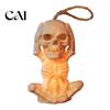 Glowing Skull Decor Halloween Skeleton Decoration with LED Light, Spooky Lighted Plastic Hollow Ornament Rope for Haunted House Home Party Table
