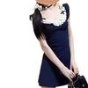 French temperament lace summer splicing dress new Spice Girl small flying sleeve skirt waist pure desire short skirt