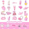 50 Colors Mixed and Matched Alpaca Pink Stickers New Products, Fresh Vsco Mobile Phone Case Stickers