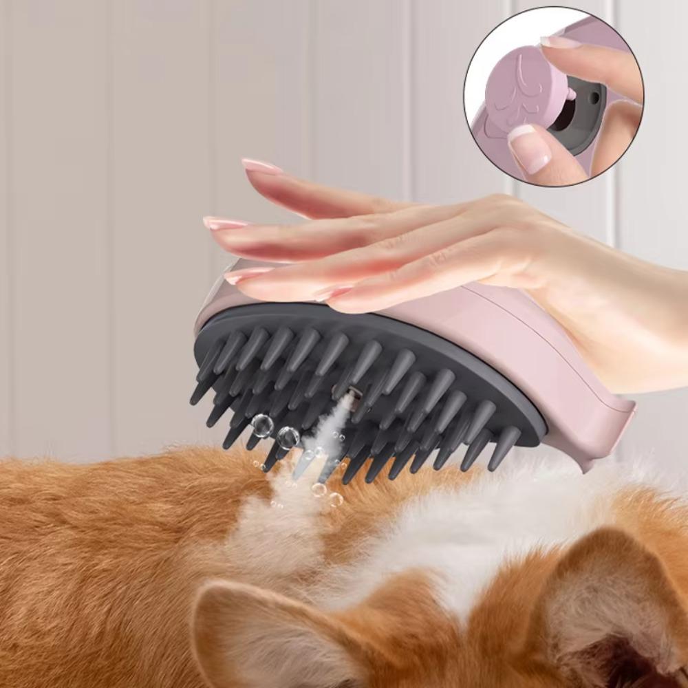 

3 in 1 Electric Spray Massage Comb Pet Massage Hair Removal Combs for Cat And Dog Supplies синій