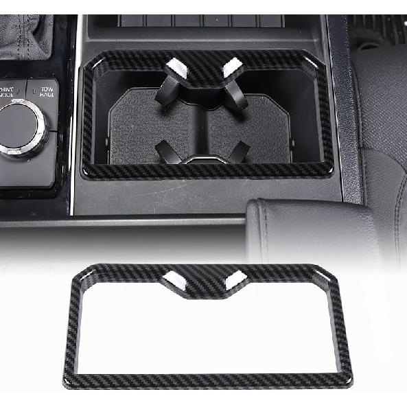 

Рамка-накладка на подстаканник, совместимая с Toyota Tacoma 2024, ABS внутренняя передняя накладка на подстаканник, подстаканник на центральной консоли автомобиля чёрный