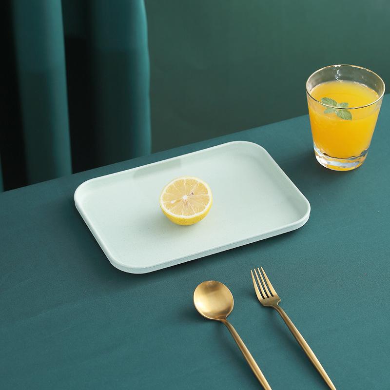 Tea Tray Living Room Cup Tea Cup Tray Household Rectangular Water Cup Tea Cup Tray Fruit Tray Nordic Plastic