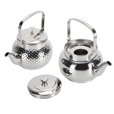 1L 2L Teapot with Removable Filter Stainless Steel Tea Kettle Coffee Table Serving Pot for Home Hotel Restaurant