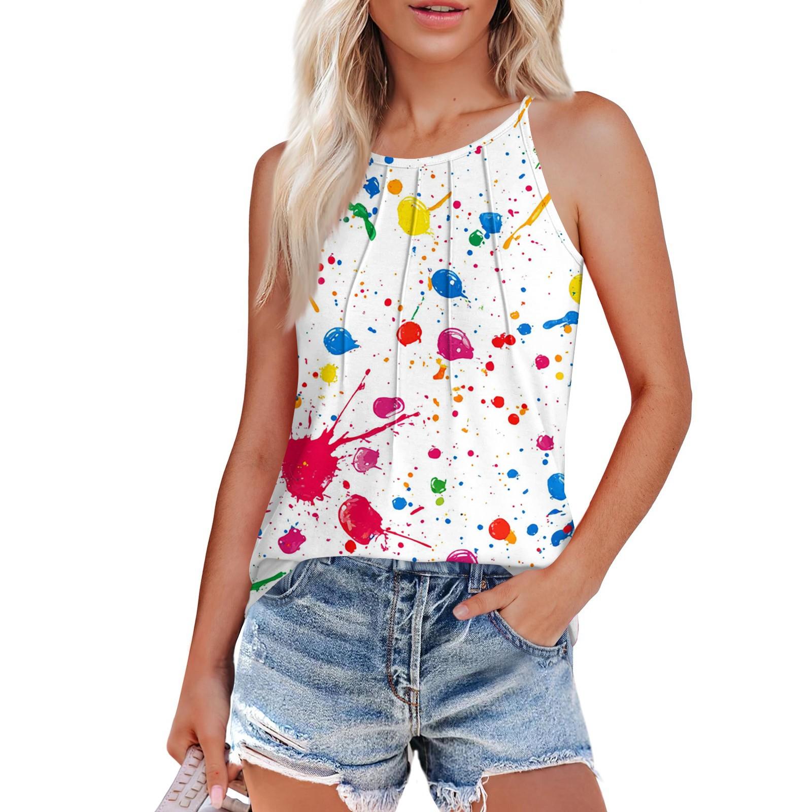 

Женская мода плиссированный жилет подтяжки топ S белый