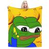 Fancy Pepes Frog  Blanket  Warm Soft Pattern Plush Throw Blanket For Child Couch Chair Sofa Bed Flannel Bedspread Bed Cover