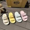 Casual Word Summer Women's New Outer Wear Heightening Beach Cool Slippers Thick-soled Slippers Velcro 2025