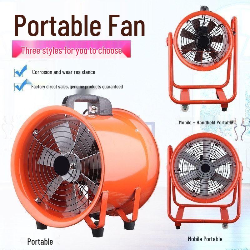220V Portable Axial Exhaust Fan for Industrial Ventilation