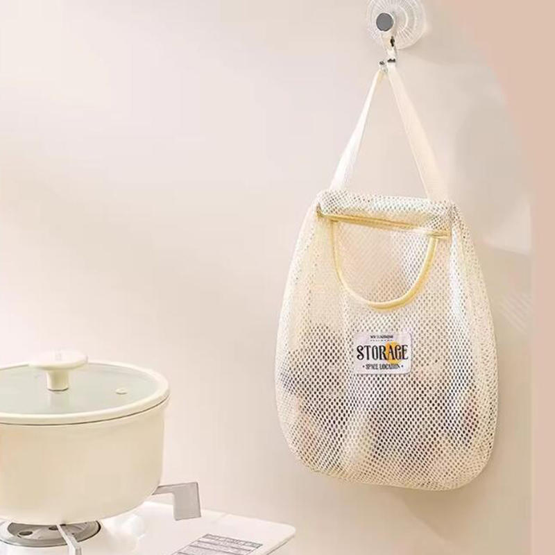 Wall-Mounted Mesh Bag for Underwear Socks Personal Hanging Basket Multi Purpose Space Saving Kitchen Fruit Vegetable Pouch
