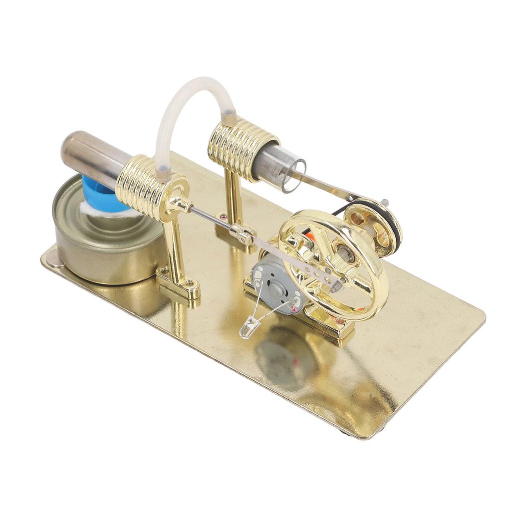 Stirling Engine Motor Model Easy Assemble Electricity Generator Science Educational Toy Golden